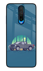 Retro Garage Vibe Poco X2 Glass Case