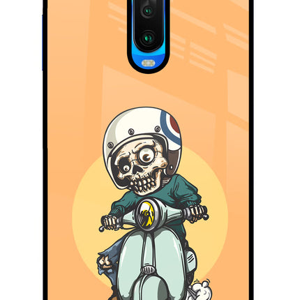 Undead Biker Poco X2 Glass Case