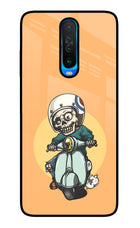 Undead Biker Poco X2 Glass Case