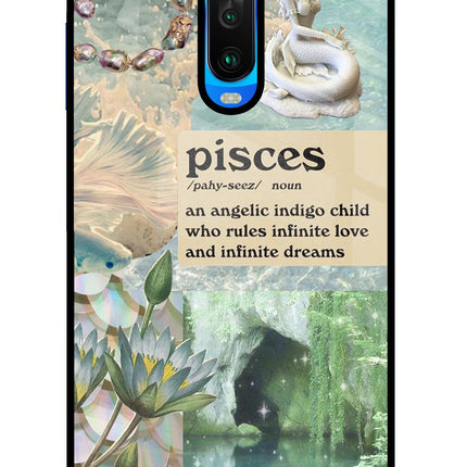Pisces Zodiac Poco X2 Glass Case Back Cover by Casekaro