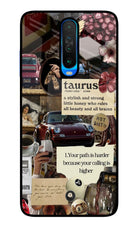 Taurus Zodiac Poco X2 Glass Case