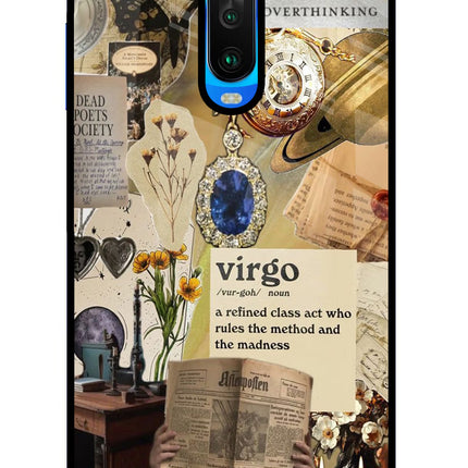 Virgo Zodiac Poco X2 Glass Case Back Cover by Casekaro