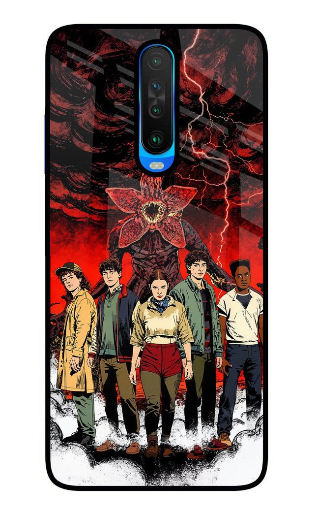 Ordinary Things Characters Poco X2 Glass Case Back Cover by Casekaro