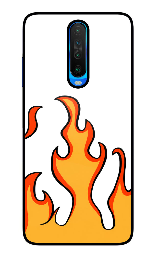 Fired Up – White Poco X2 Glass Case
