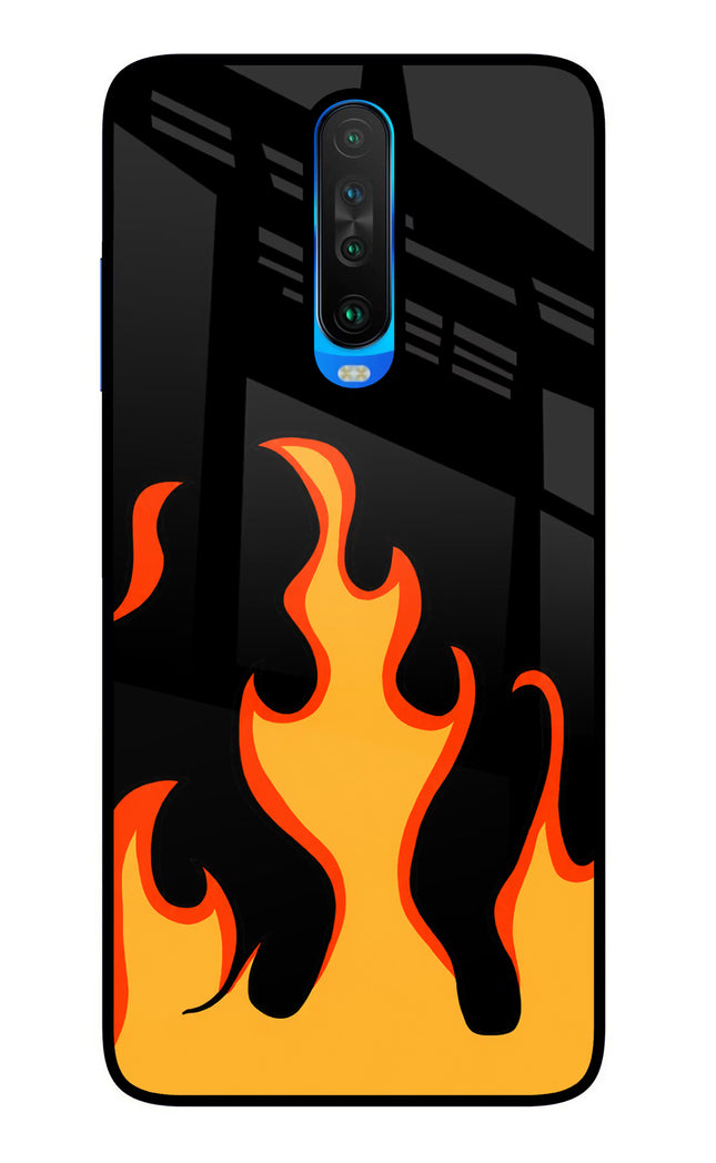 Fired Up – Black Poco X2 Glass Case