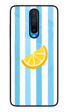 Summer Lemon Poco X2 Glass Case