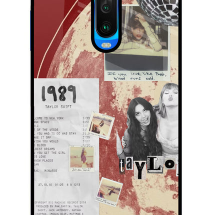 Taylor Swift Poco X2 Glass Case Back Cover by Casekaro