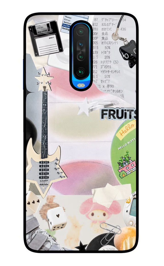 Softcore case Poco X2 Glass Case Back Cover by Casekaro