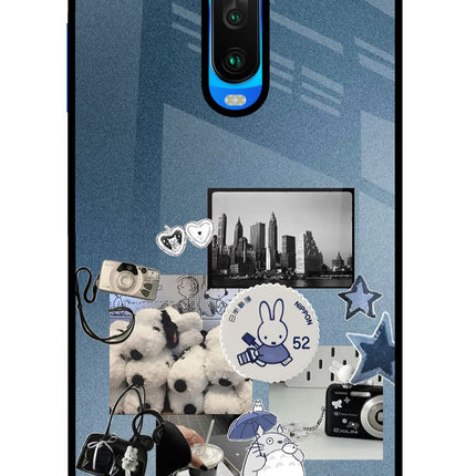 Miffy Poco X2 Glass Case Back Cover by Casekaro
