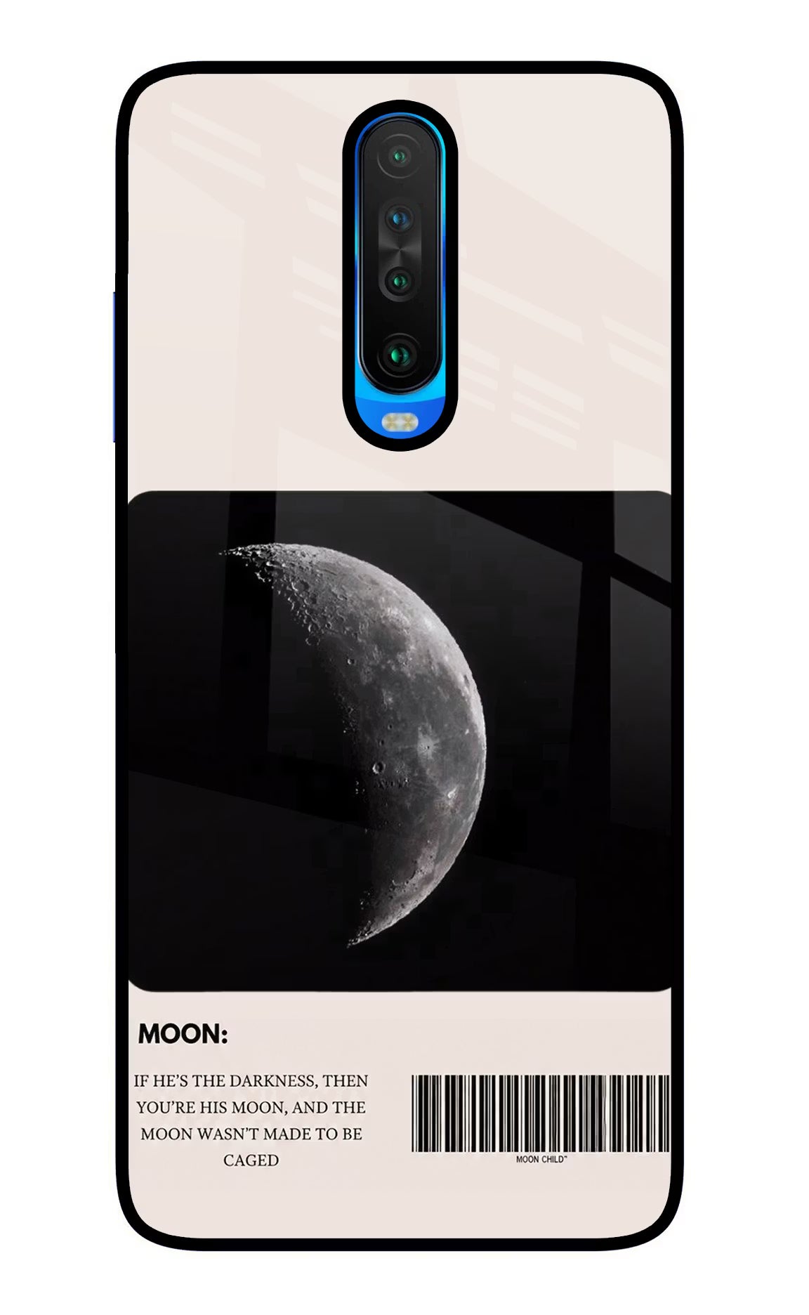 Moon Phase Poco X2 Glass Case