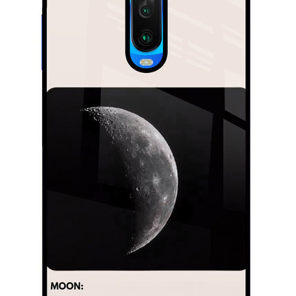 Moon Phase Poco X2 Glass Case Back Cover by Casekaro