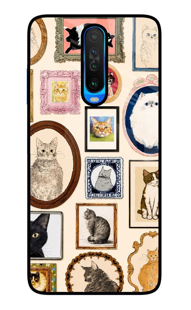 Mirror Cats Poco X2 Glass Case Back Cover by Casekaro