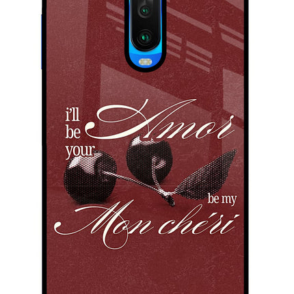 Velvet Cherry Poco X2 Glass Case Back Cover by Casekaro