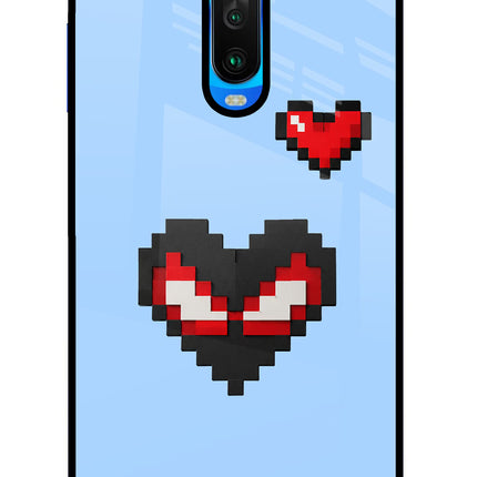 Peter Heart Poco X2 Glass Case Back Cover by Casekaro