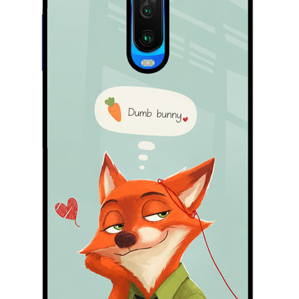 Nick Charm Poco X2 Glass Case Back Cover by Casekaro