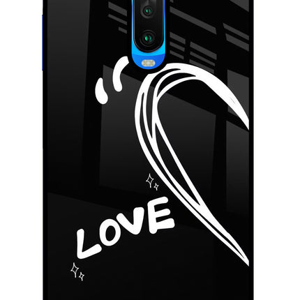 Love Line Poco X2 Glass Case Back Cover by Casekaro
