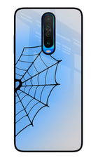 Blue Web Poco X2 Glass Case