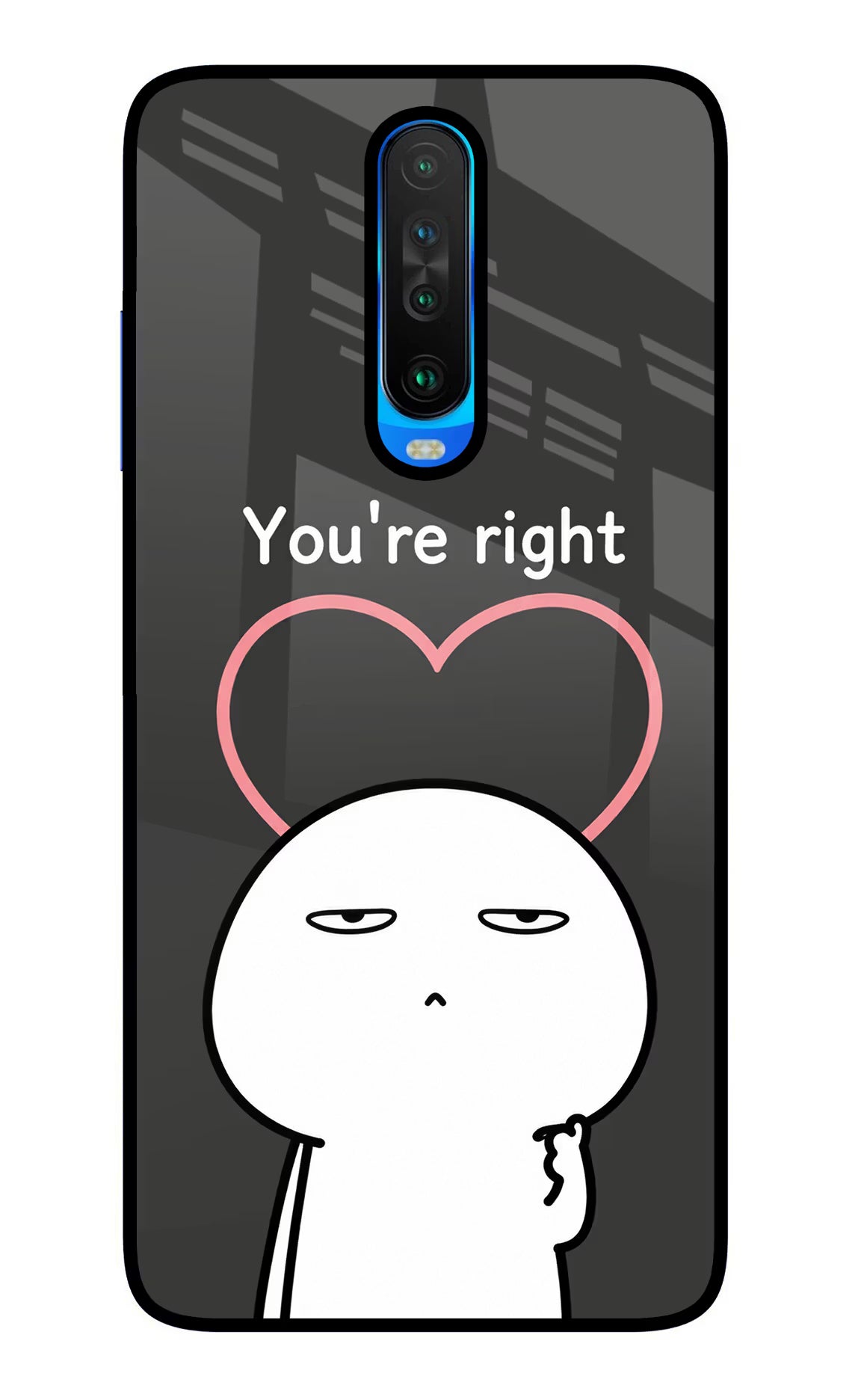 You're Right Poco X2 Glass Case