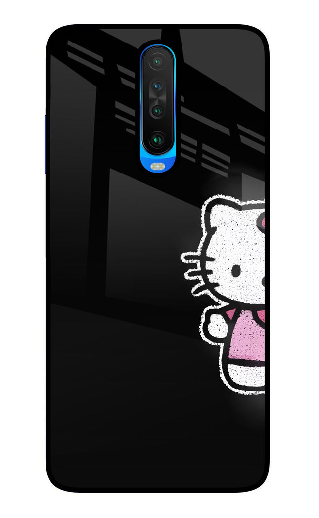 Kitty Charm Poco X2 Glass Case Back Cover by Casekaro
