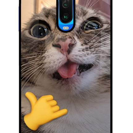 Silly Cat Call Poco X2 Glass Case