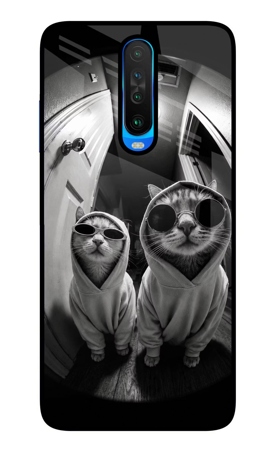 Hood Cats Poco X2 Glass Case