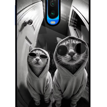 Hood Cats Poco X2 Glass Case Back Cover by Casekaro