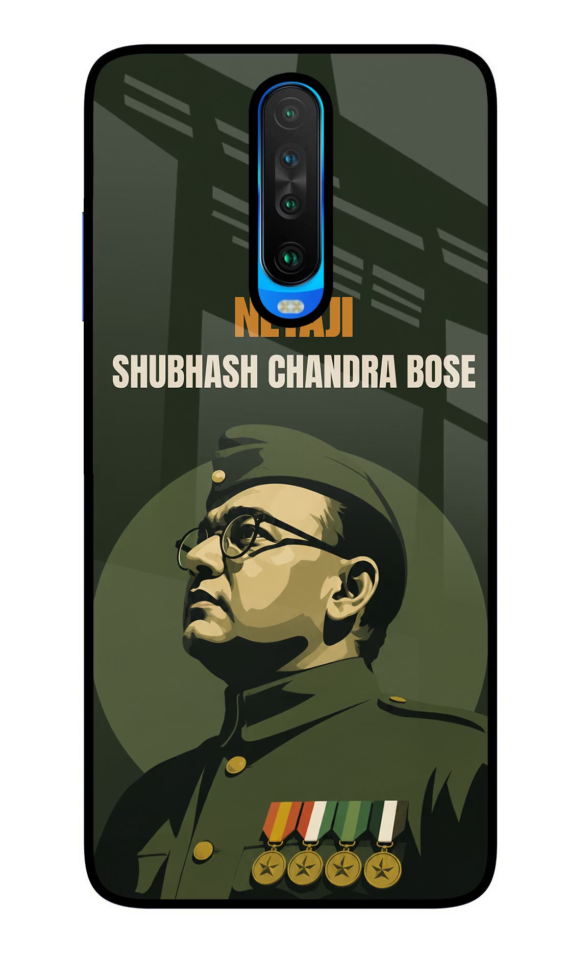 Netaji Legacy Poco X2 Glass Case