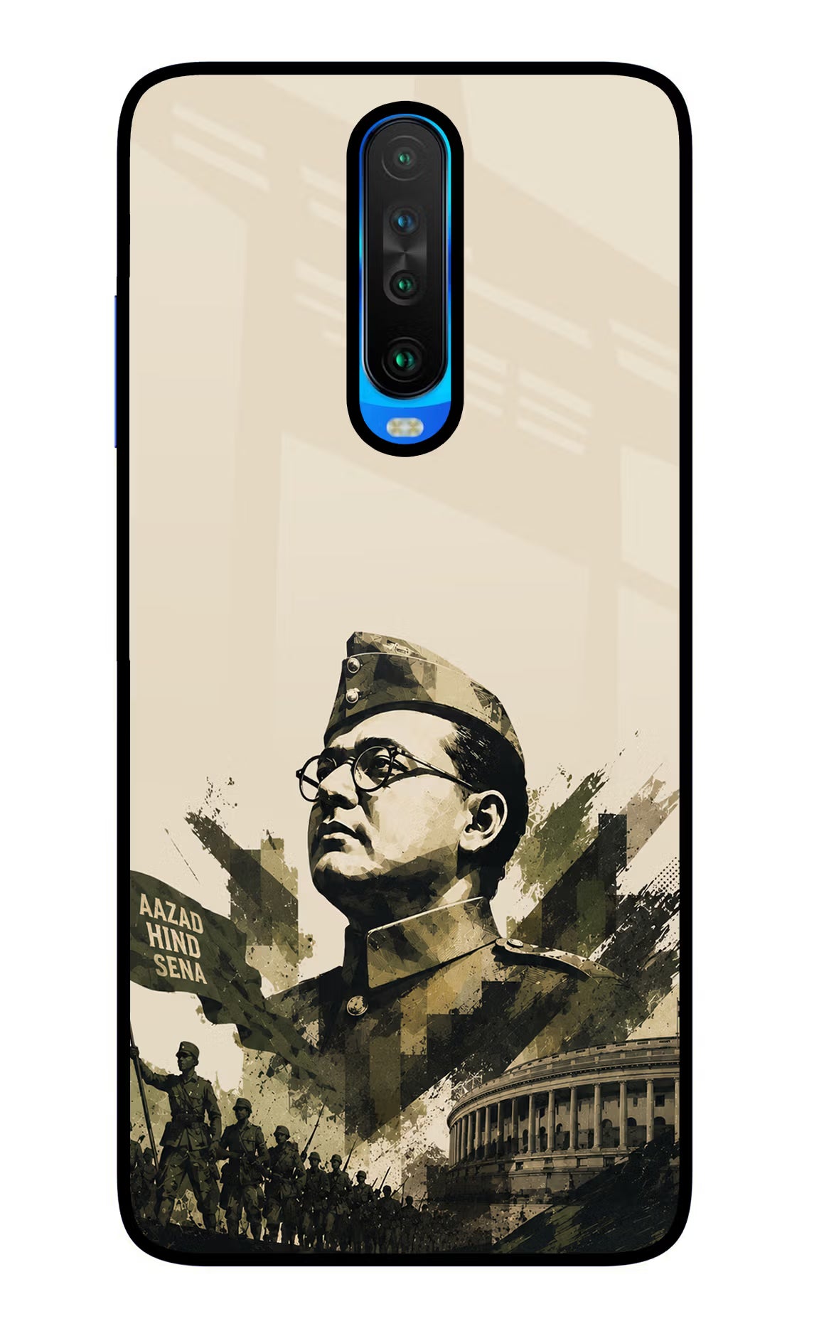 Netaji Rising Poco X2 Glass Case