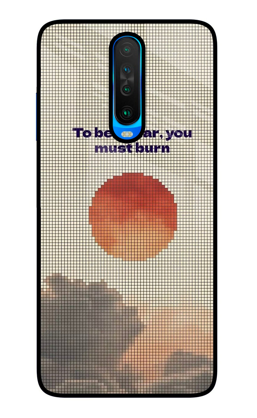 Pixel Sun Poco X2 Back Cover, Glass case