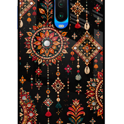 Boho Noir Poco X2 Glass Case
