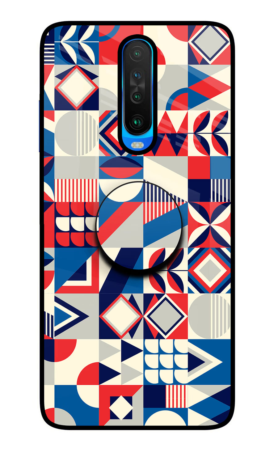 Colorful Pattern Poco X2 Pop Case, Glass case