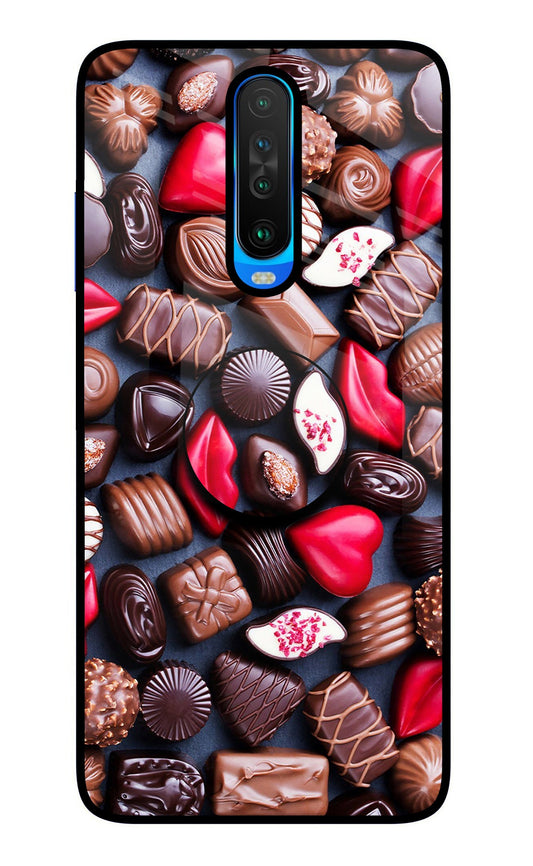 Chocolates Poco X2 Glass Case