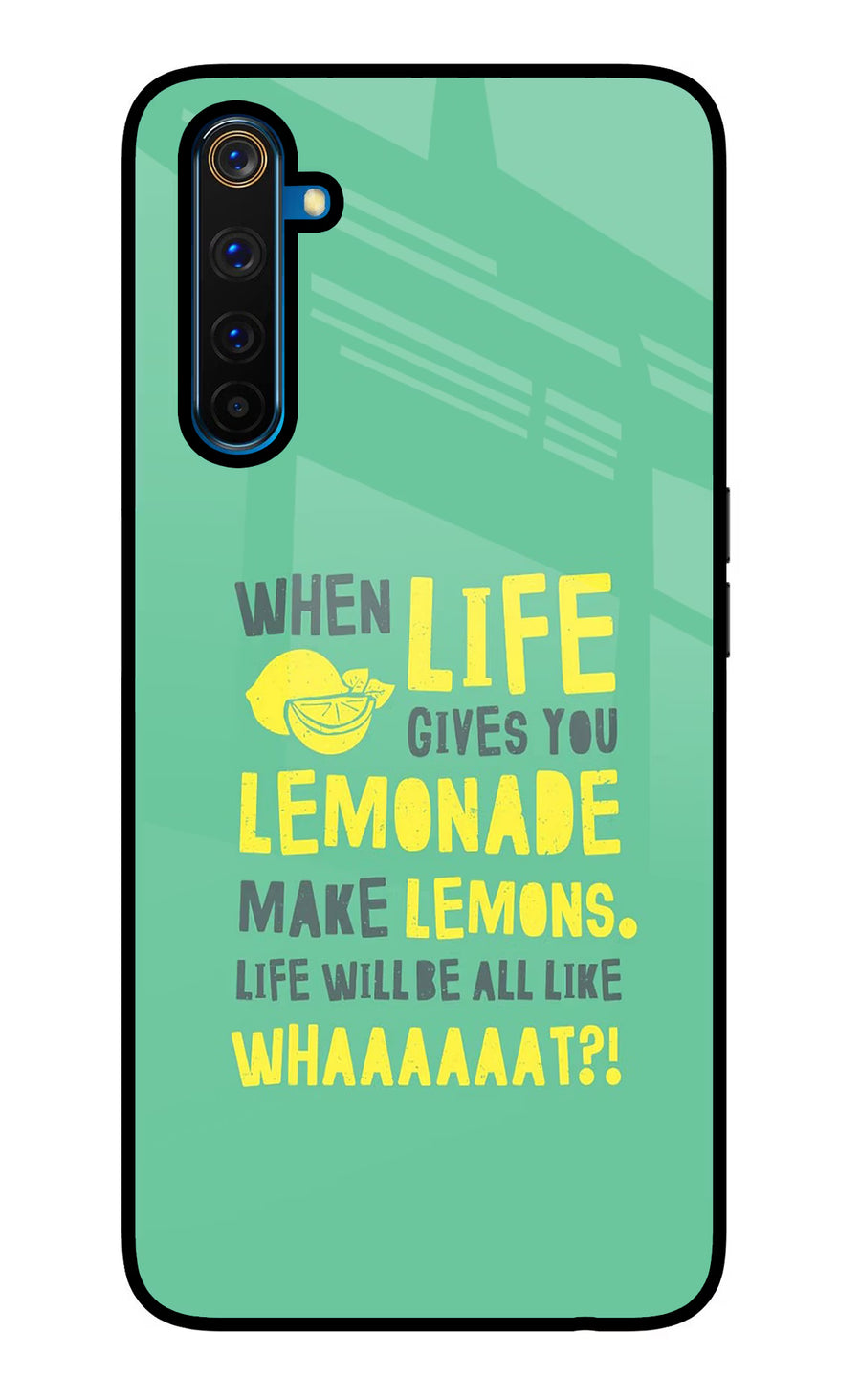 Quote Realme 6 Pro Back Cover, Glass case
