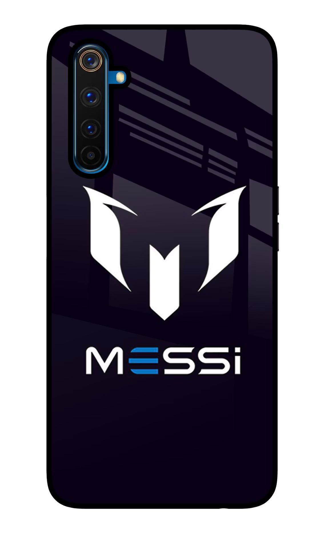 Messi Logo Realme 6 Pro Glass Case Back Cover by Casekaro