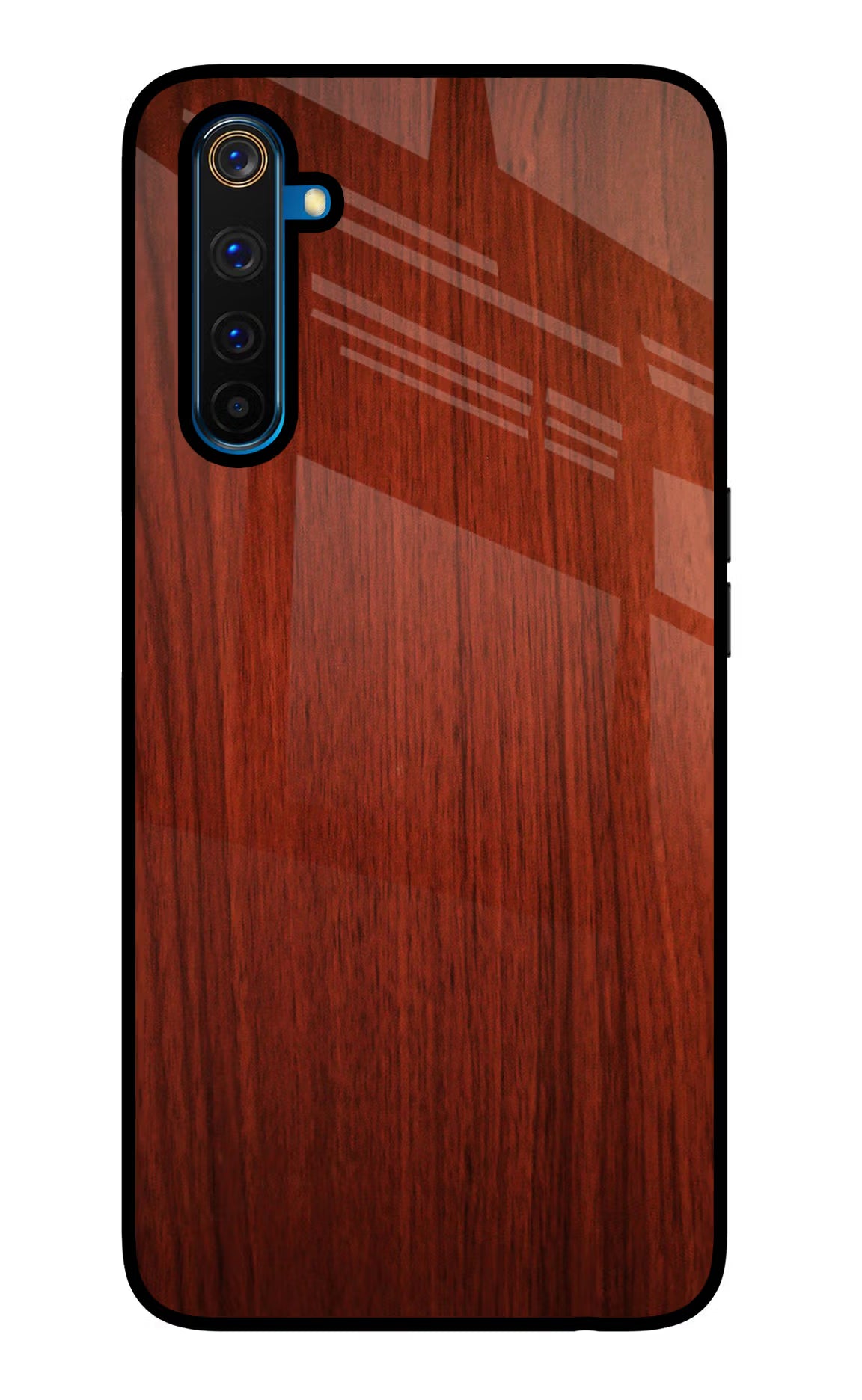 Wooden Plain Pattern Realme 6 Pro Glass Case Back Cover by Casekaro