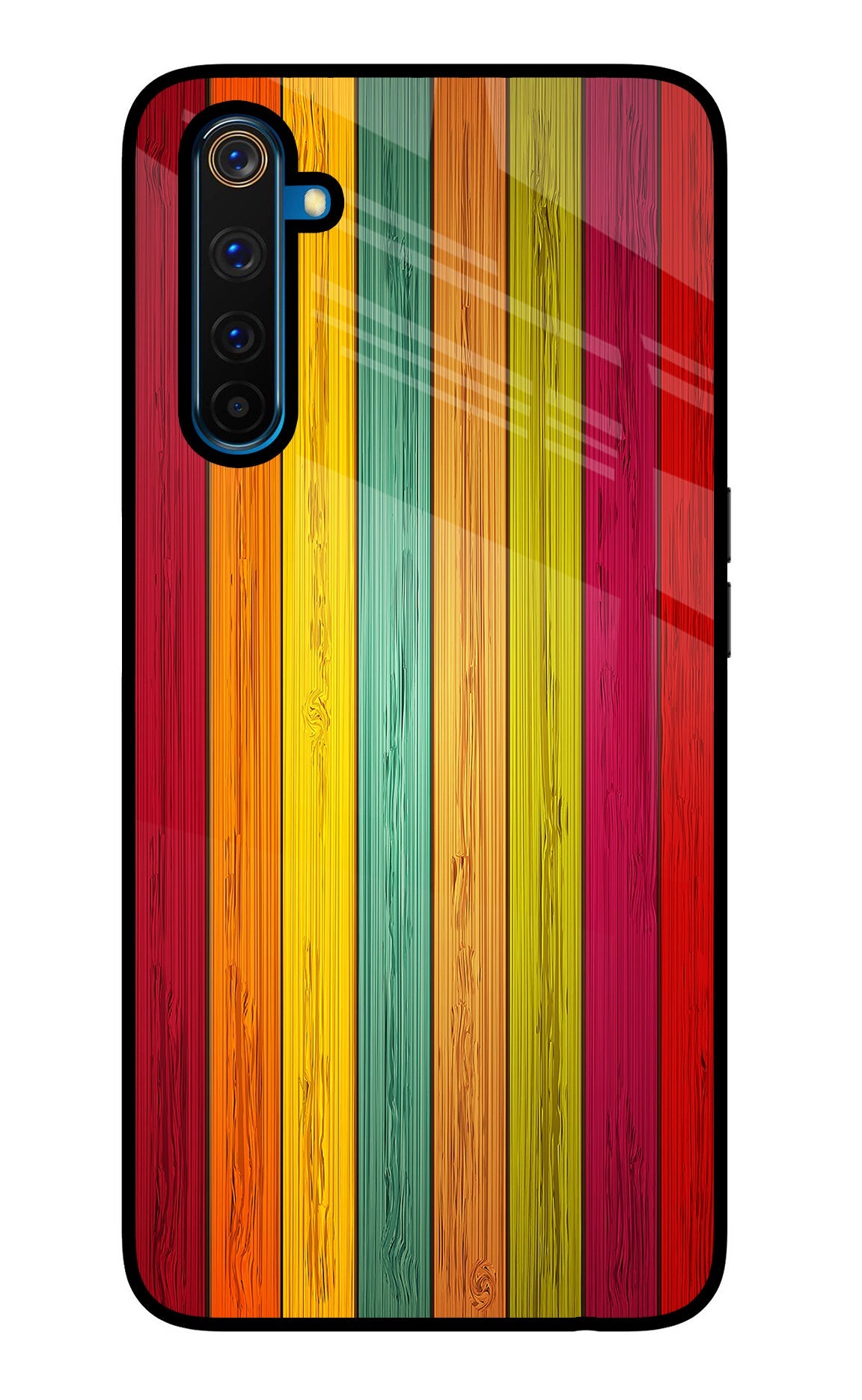 Multicolor Wooden Realme 6 Pro Back Cover