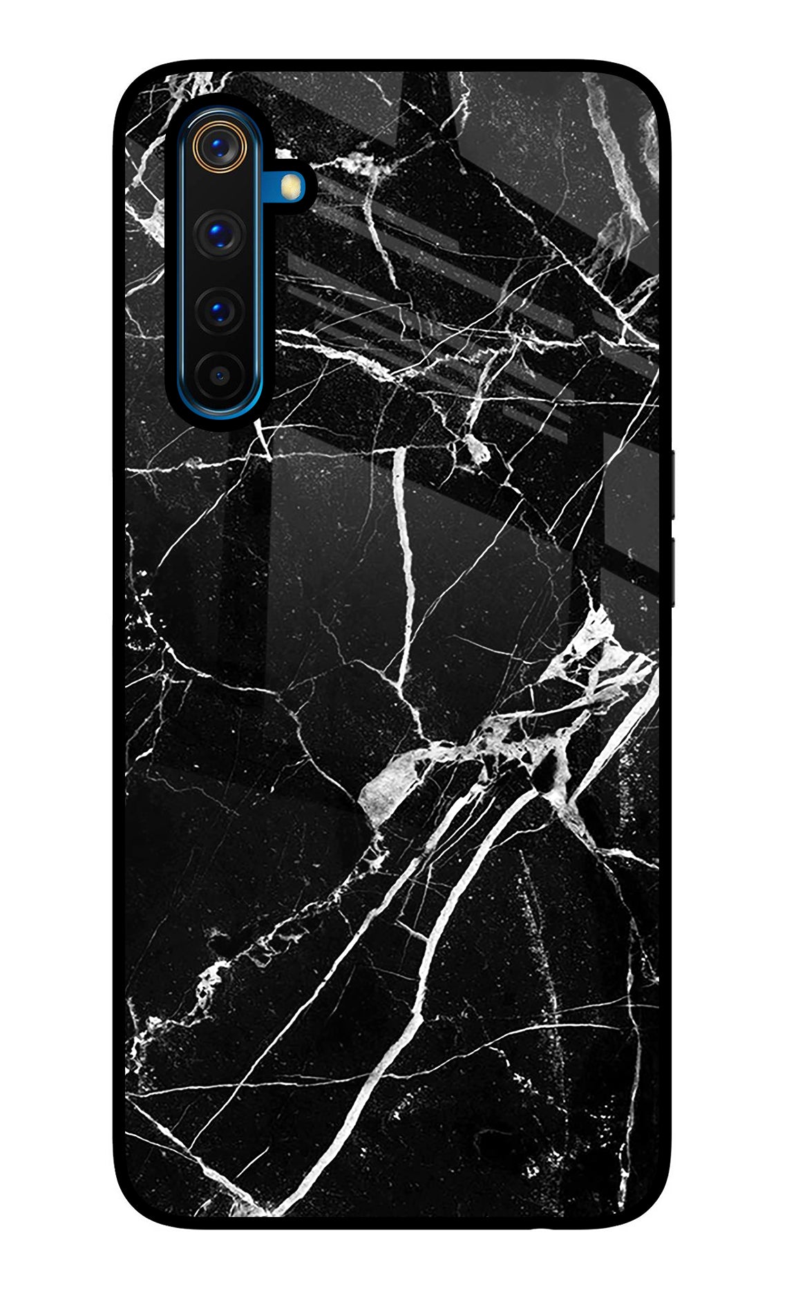 Black Marble Pattern Realme 6 Pro Glass Case