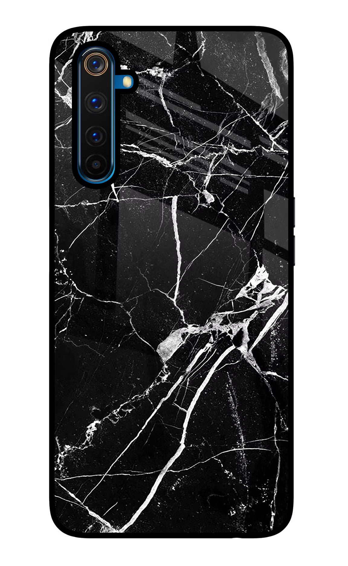 Black Marble Pattern Realme 6 Pro Glass Case