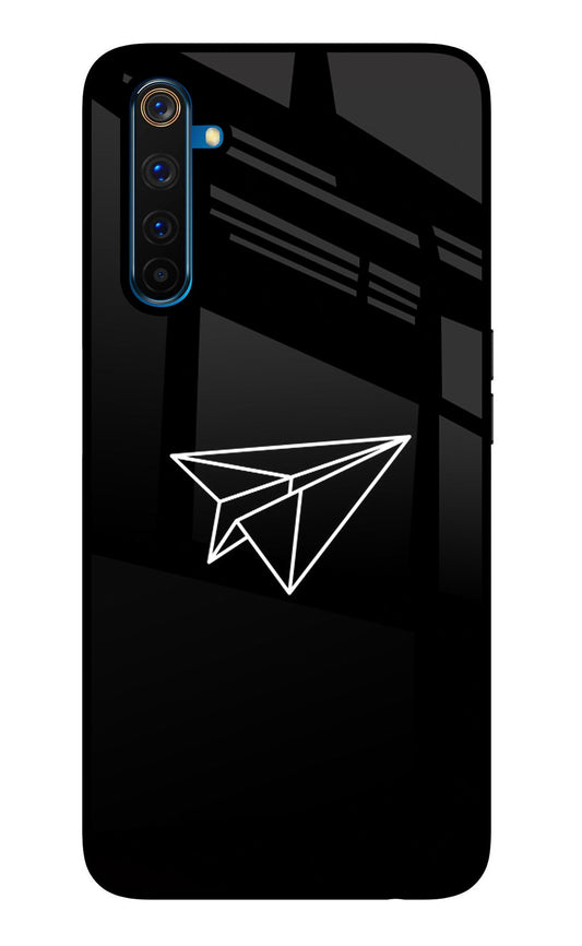 Paper Plane White Realme 6 Pro Glass Case