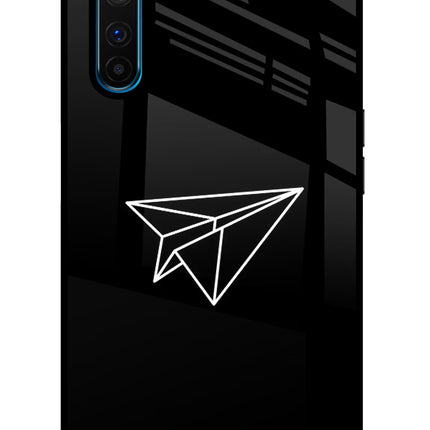 Paper Plane White Realme 6 Pro Glass Case
