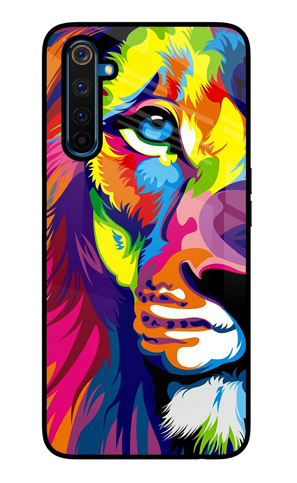 Lion Half Face Realme 6 Pro Back Cover