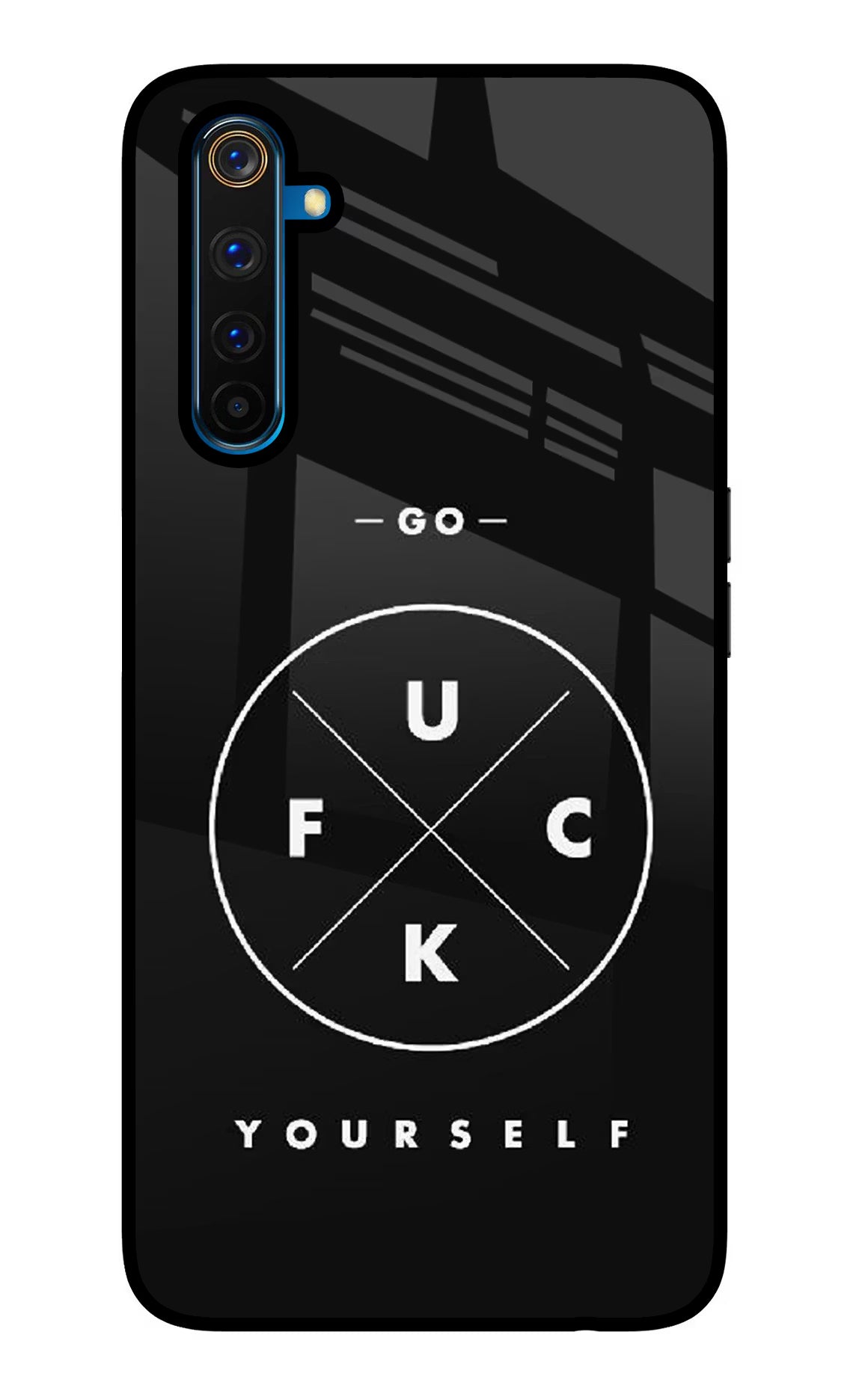 Go Fuck Yourself Realme 6 Pro Glass Case Back Cover by Casekaro