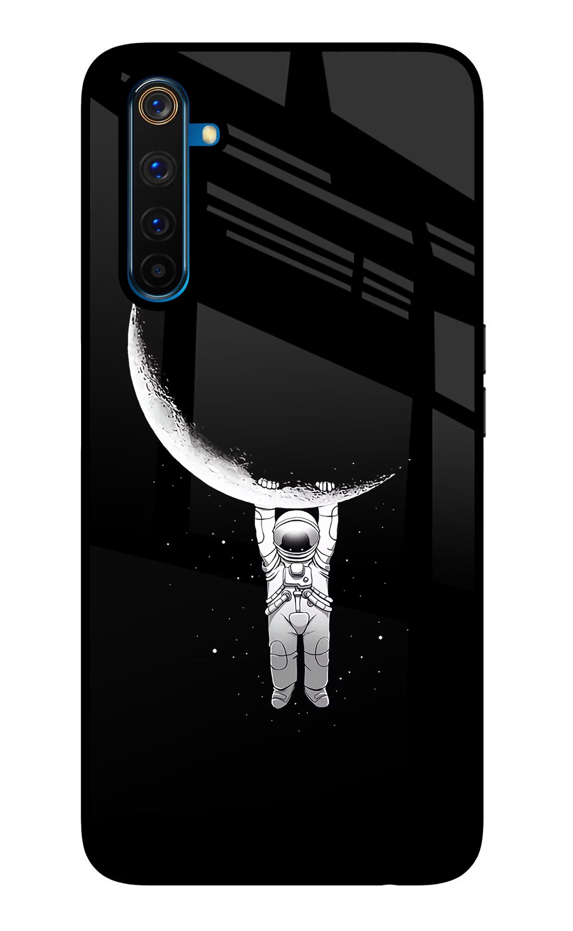 Moon Space Realme 6 Pro Glass Case Back Cover by Casekaro