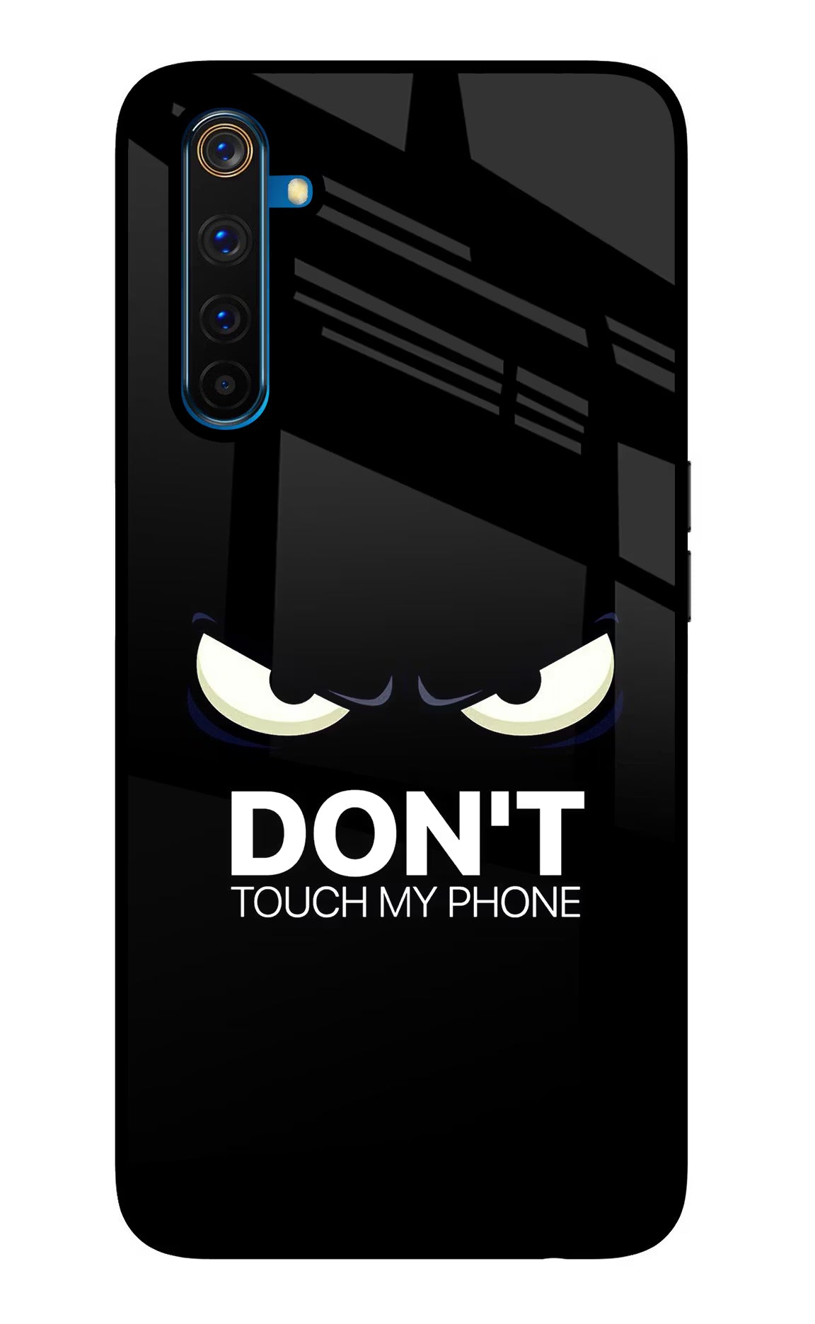 Don'T Touch My Phone Realme 6 Pro Glass Case Back Cover by Casekaro