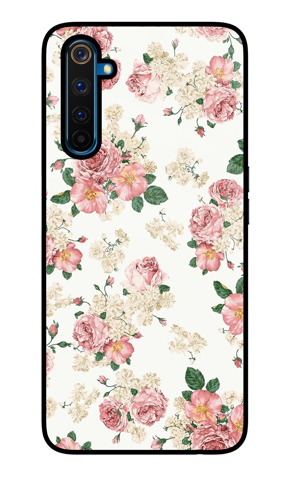 Flowers Realme 6 Pro Glass Case