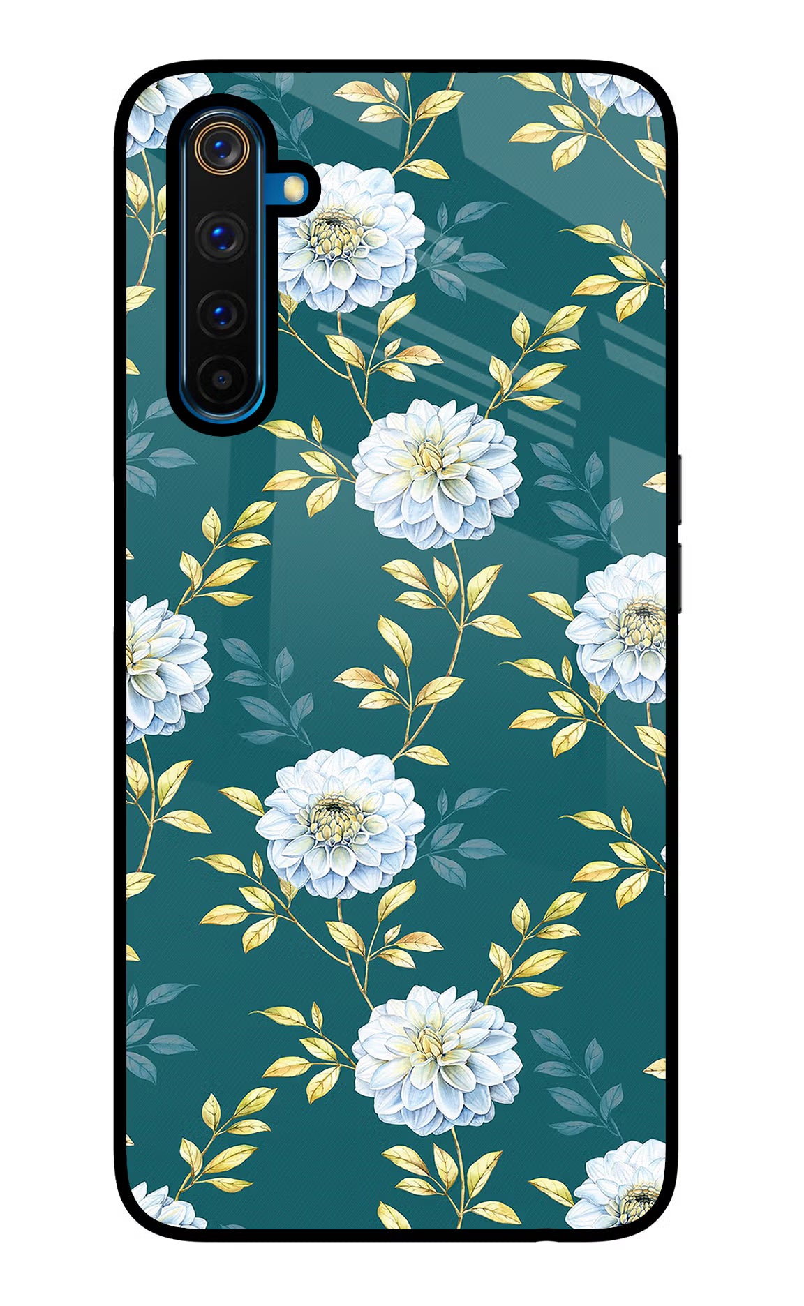 Flowers Realme 6 Pro Glass Case Back Cover by Casekaro