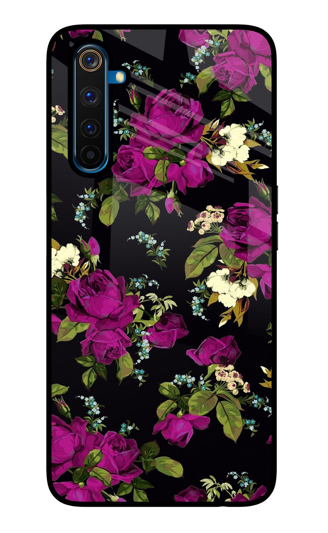 Flowers Realme 6 Pro Glass Case