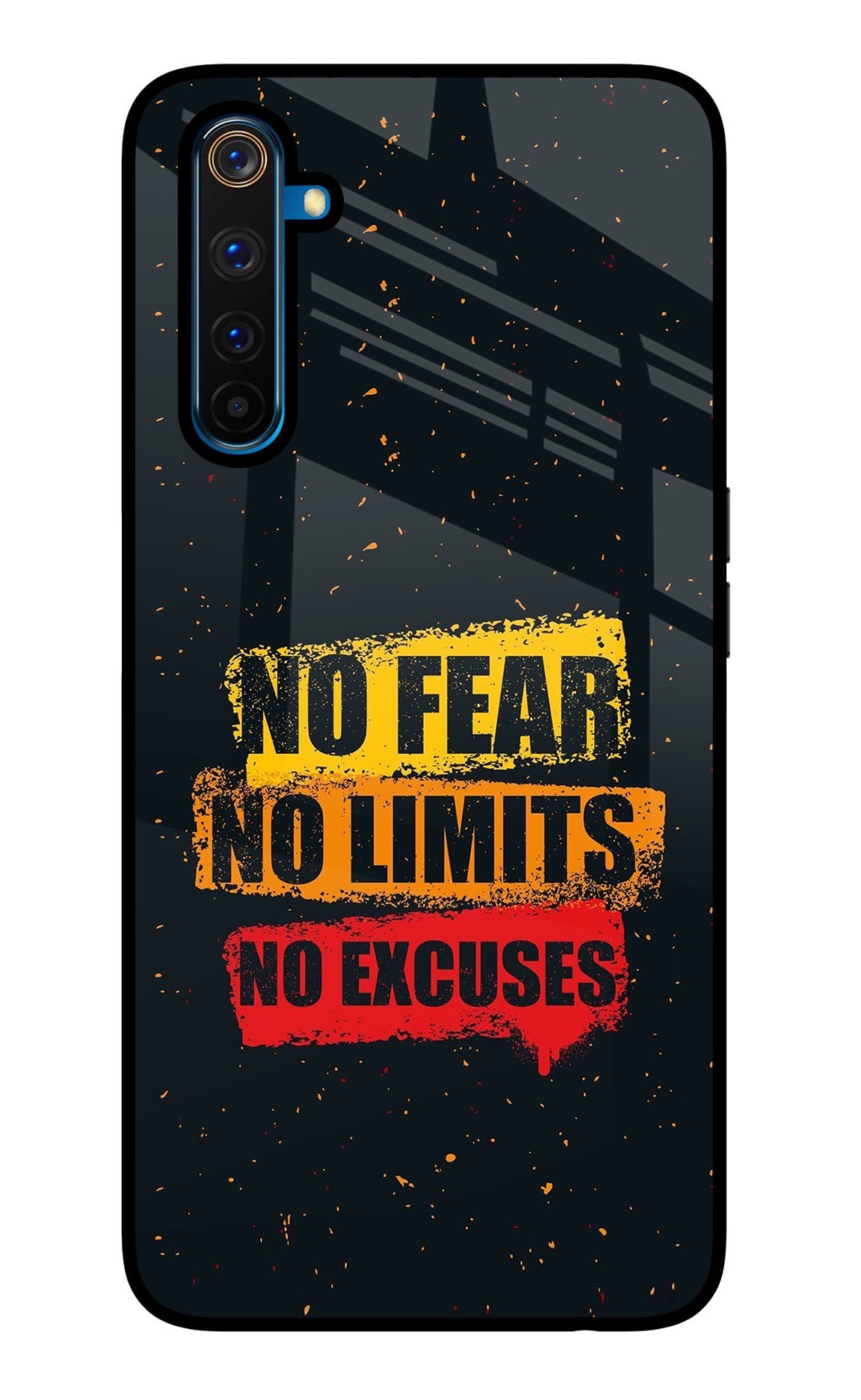 No Fear No Limits No Excuse Realme 6 Pro Glass Case