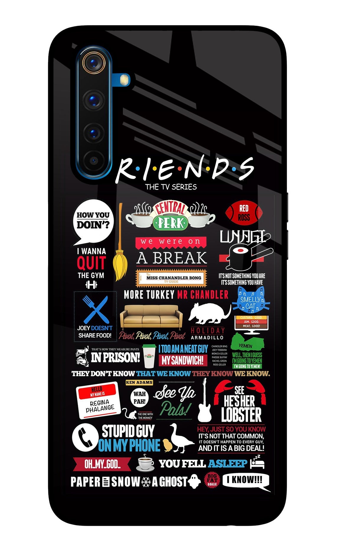 FRIENDS Realme 6 Pro Glass Case