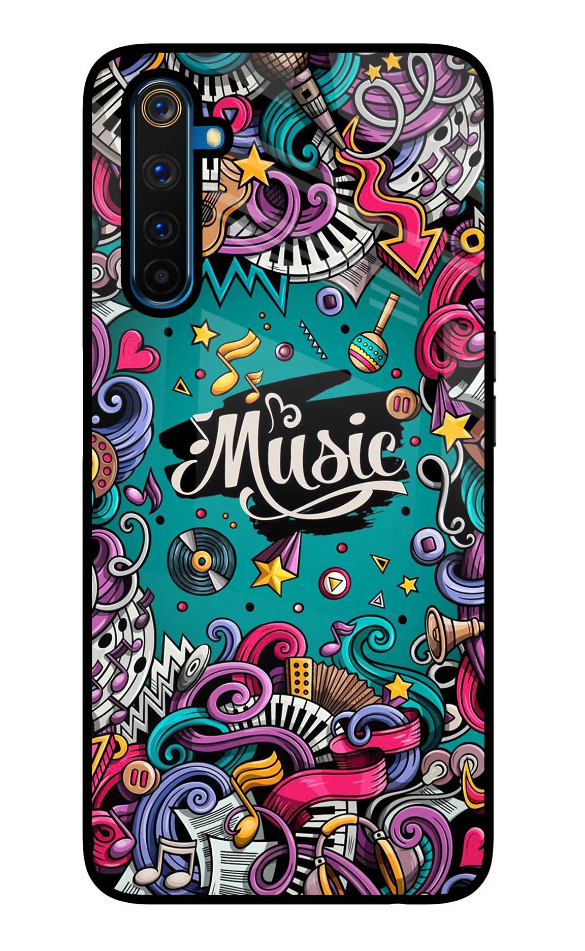 Music Graffiti Realme 6 Pro Glass Case